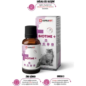 Plus +B For Cats Biotine Damla 100 ml + Zinc + Multi Vitamin Kediler Için Tüy Sağlığı Damlası