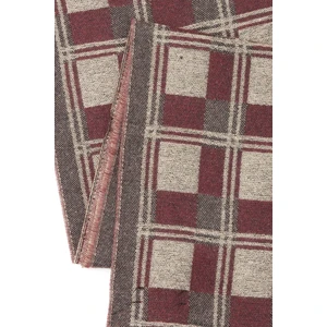 ALTINYILDIZ CLASSICS Erkek Bordo-gri Desenli Atkı