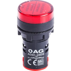 Pano Tipi Kırmızı Sinyal Lambası 22 mm