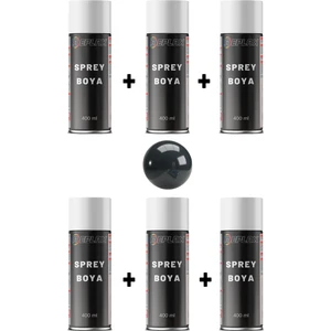 6 Adet Ral 7016 Mat Antrasit Gri Sprey Boya 400 Ml