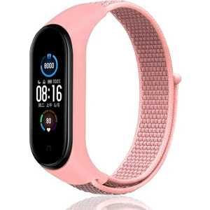 Xiaomi Mi Band 5-6-7 Hasır Örgü Desenli Esnek Kordon Kayış - KY47