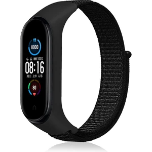 Xiaomi Mi Band 5-6-7 Hasır Örgü Desenli Esnek Kordon Kayış - KY47