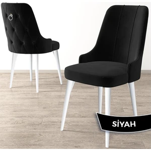 Concept Newa Serisi  Babyface Kumaş Beyaz Metal Ayak Gümüş Halkalı 1 Adet Sandalye