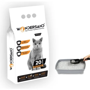 20 Lt Ince Tane Aktif Carbon Kokusuz Süper Topaklanan Premium Kedi Kumu