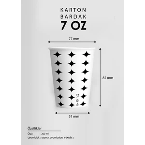 Netra 7oz karton bardak 7oz Karton Bardak 3000'LIKOLI