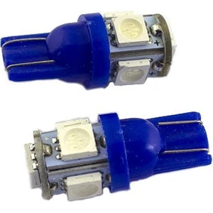 LED Ampul Dipsiz T10-5SMD Mavi 2'li Set 24V / LAAM638-1