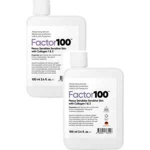 FACTOR100 2 Adet Ultra Nemlendirici Leke Karşıtı Yüksek Korumalı SPF50+ 100ML