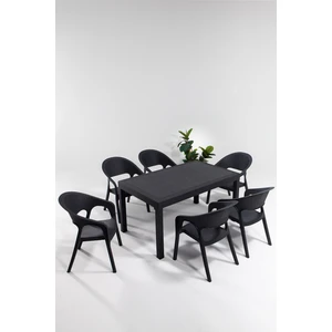 Garden 90X150 Bahçe&balkon&teras Masa Seti – Antrasit