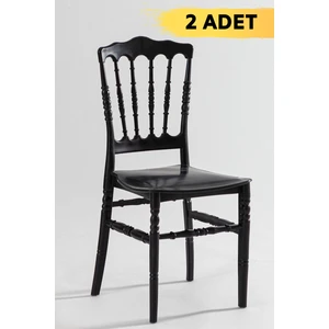 2 Adet Miray Siyah Pratik Sandalye / Balkon-Bahçe-Mutfak