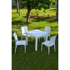 Rattan Masa Takımı – Beyaz