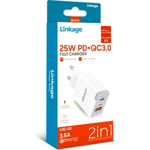 Lhc-02 25WATT Süper Hızlı Şarj Adaptörü Pd + USB Çıkışlı