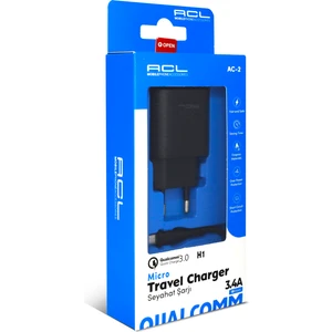 Q.c 3.0 3.4 Amper 18 Watt Micro Hızlı Şarj - 1 Metre Kablo