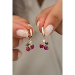 925 Ayar Gümüş Kiraz Küpe