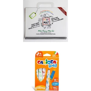 Akademi Çocuk Mini  Set & Carioca Jumbo Bebek Süper Yıkanabilir Keçeli Boya Kalemi 6'lı Set