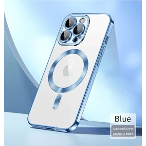 M.TK Moveteck Iphone 14 Pro Max Uyumlu Kılıf Kamera Lens Kaplama Korumalı Manyetik Magsafe Renkli Şeffaf