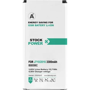 Stock Power Samsung Galaxy J7 2016 J710 Batarya 3300 Mah