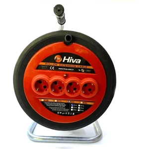 4'lü Elektrik Seyyar Makaralı Uzatma Kablo 3x1.5mm 35M