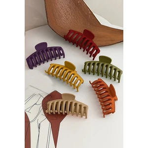 Kadın 6'lı Renkli Xl Mandal Toka Seti