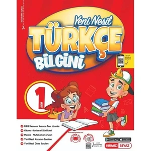 Kırmızı Beyaz Yayınlar Yeni Nesil Türkçe Bilgini 1.Sınıf