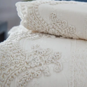 Nazik Home Tual Işlemeli Yüz Havlusu (50 x 90 Cm)