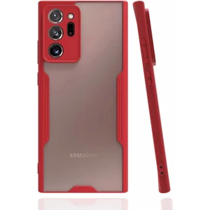 Samsung Galaxy Note 20 Ultra Kılıf Parfe Kamera Korumalı Kenarları Renkli Kapak Kırmızı