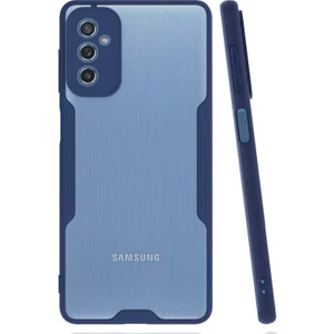 Samsung Galaxy M52 Kılıf Parfe Kamera Korumalı Kenarları Renkli Kapak Lacivert