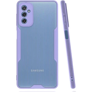 Samsung Galaxy M52 Kılıf Parfe Kamera Korumalı Kenarları Renkli Kapak Mor