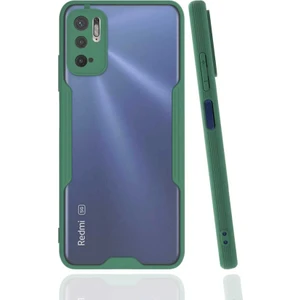 Xiaomi Redmi Note 10 5g Kılıf Parfe Kamera Korumalı Kenarları Renkli Kapak Koyu Yeşil