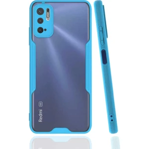 Xiaomi Poco M3 Pro Kılıf Parfe Kamera Korumalı Kenarları Renkli Kapak Mavi