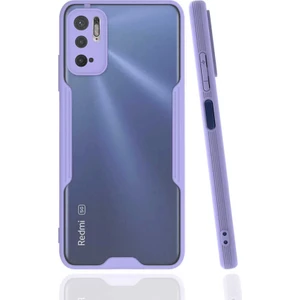 Xiaomi Poco M3 Pro Kılıf Parfe Kamera Korumalı Kenarları Renkli Kapak Mor