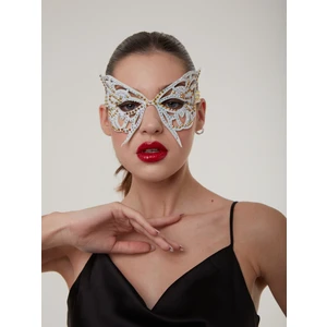 Beyaz Kelebek Parti Maskesi