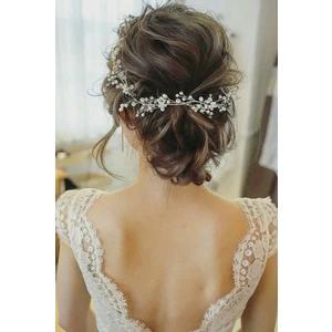Bba New Trend Gelin Incili Taç,gelin Saç Aksesuarı Gelin Tacı