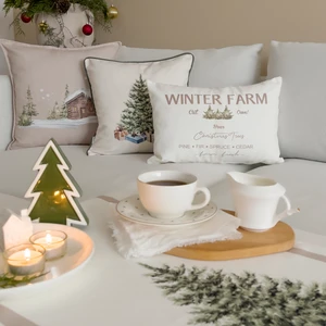 Ritmo Home Kış Yeni Yıl Yılbaşı Biyeli 3'lü Set Kırlent Kılıfı