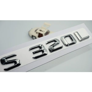DK Tuning S320L Bagaj Krom Metal 3m 3D Yazı Logo