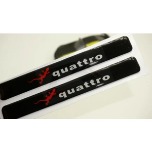DK Tuning Audi Quattro Gecko Logo 3m 3D Damla Silikon Torpido Ayna Çamurluk Logo Amblem Arma