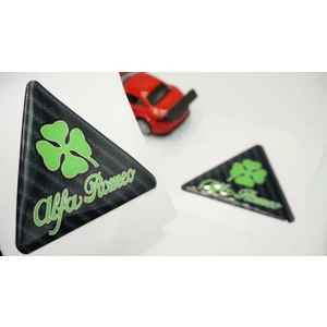 DK Tuning Alfa Romeo Yonca Logo Yan Çamurluk 3m 3D Karbon Damla Logo Amblem