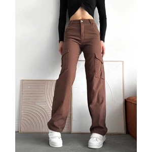 Kargo Cepli Bol Paça Kot Pantolon 23394