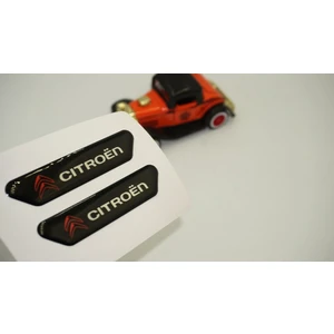 DK Tuning Citroen Logo C2 C3 Çamurluk Yanı ve Ayna Metalize Damla Desen 3m Logo Arma