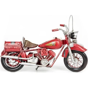 Gürdamar Home Kırmızı Motorsiklet Obje (33X15X23 Cm)