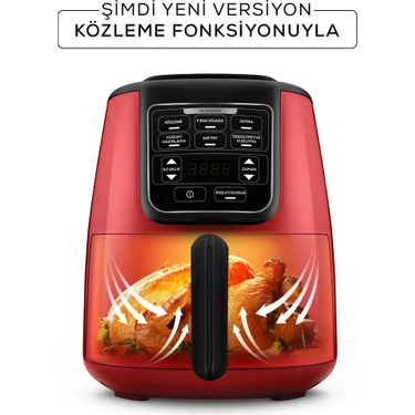 Karaca Air Pro Cook Köz XL Airfryer Ruby 4 Kişilik