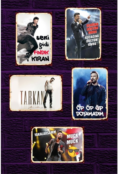 3S Promo Tarkan Ahşap Poster Seti 15 li