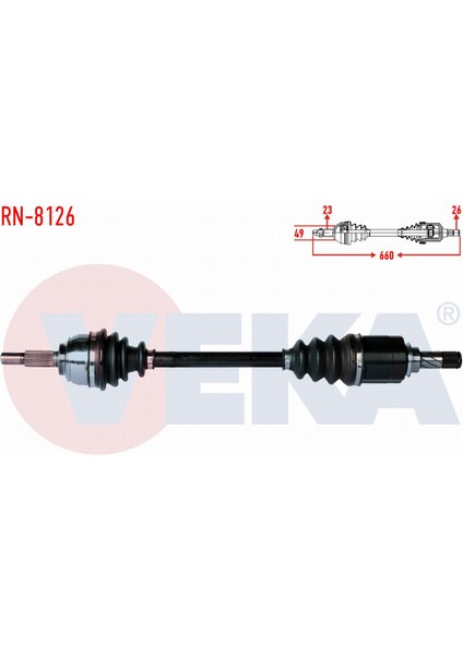 Dacıa Sandero Stepway 1.5 Dcı Uzunluk 660MM 2012- Komple Aks Sol Ön 391017832R
