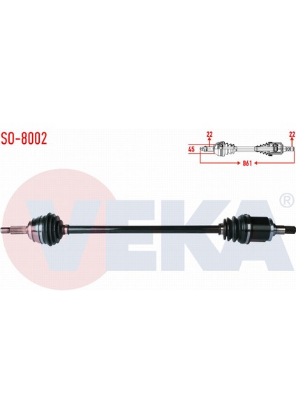 Skoda Favorıt 135 1.3 Uzunluk 861MM 1989-1994 Komple Aks Sağ Ön A668 421 01 12