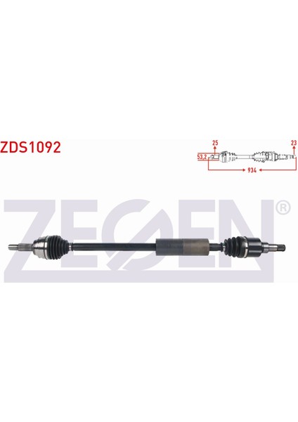 Ford Fıesta Vıı 1.5 Tdcı M-T 6 Ilerı 2017- Komple Aks Sağ Ön Uzunluk 934MM 2403030