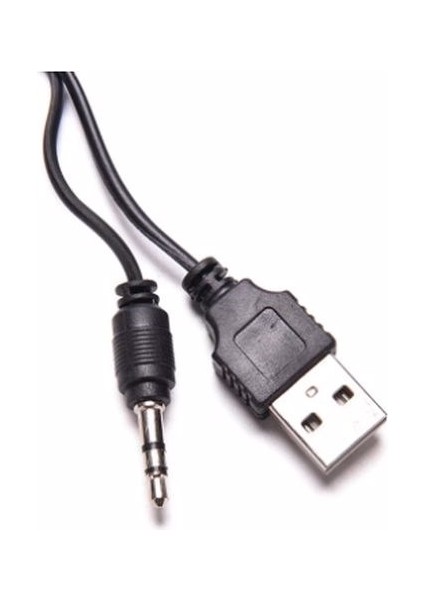 Müzik Kutusu Şarj Kablosu USB Mini Erkek USB 2.0 5 Pin+3.5mm Jack Aux Ses Jack