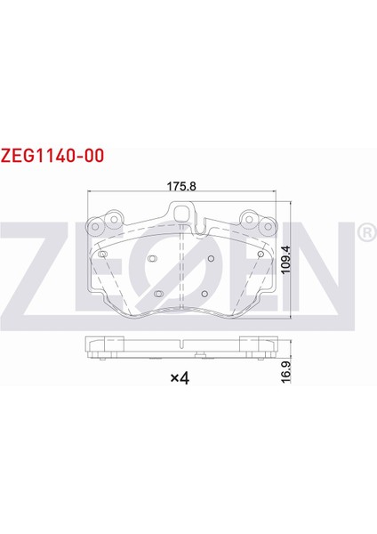 Porsche Cayenne (955) 3.2i 2002-2010 Ön Fren Balatası Ikazlı 95535193950|95535193951