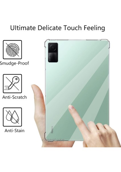 Xiaomi Redmi Pad Tablet Için Uyumlu Kılıf Ekran Koruyucu ve Kalem Ön Arka Tam Kaplama 3in1 Set