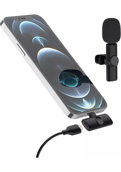 K11 iPhone Lightning Youtube Tiktok Yayın Kablosuz Yaka Mikrofonu