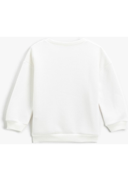 Ayıcık Baskılı Sweatshirt Şardonlu Bisiklet Yaka fiyatları