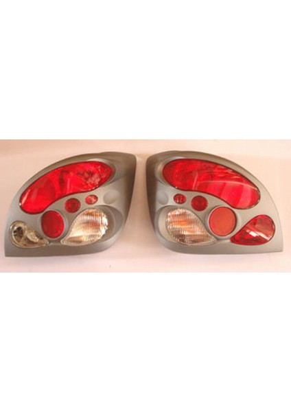 Ford Fıesta- 00/02 Modifiye Stop Lambası Sağ/sol Set 2 Parça Gri/kırmızı/beyaz (Tyc) -